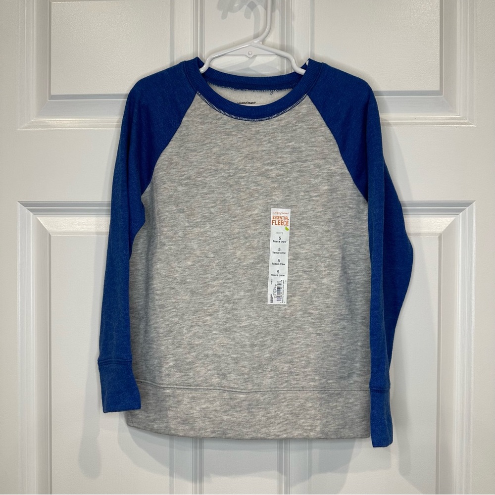 Jumping‎ Beans Fleece Crew Size 5 NWT